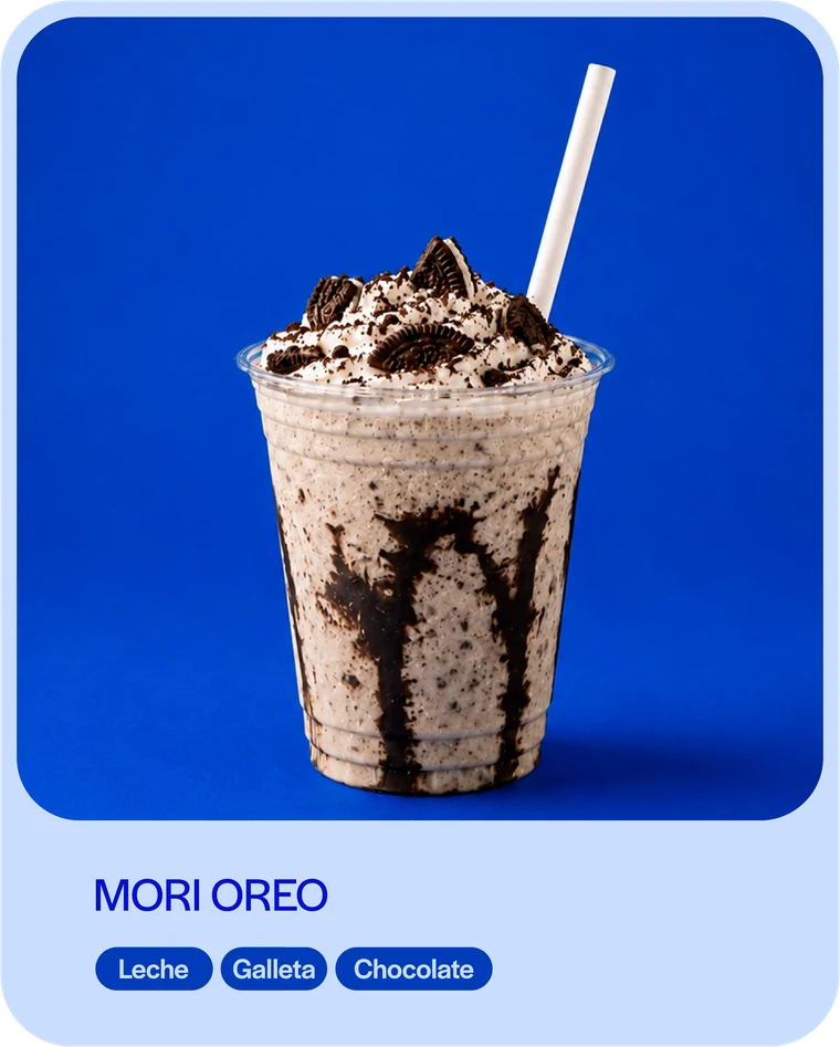 Mori Oreo: leche, galleta y chocolate